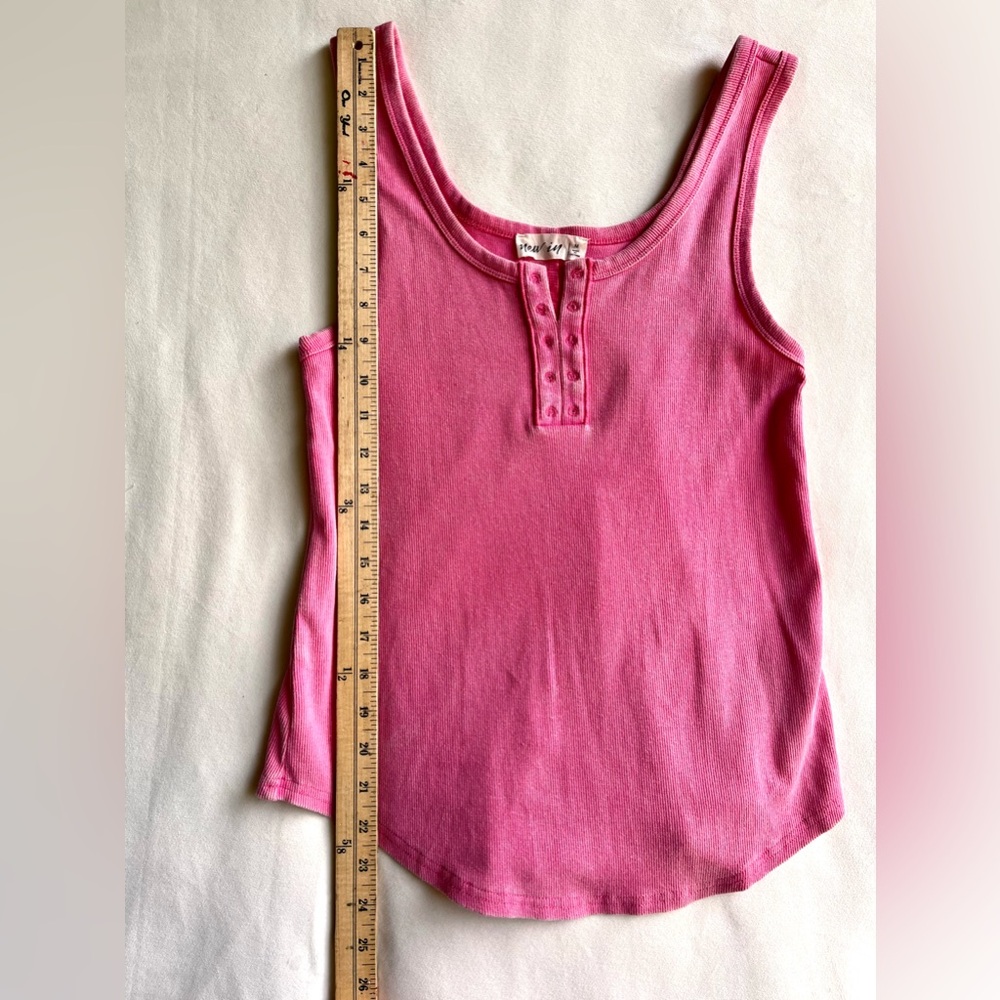 New In Rib Tank Hot Pink - Picture 4 of 7